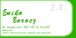 eniko borocz business card